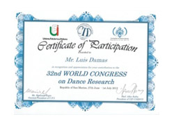 <strong>32nd World Congress on Dance Research</strong> 2012, San Marino